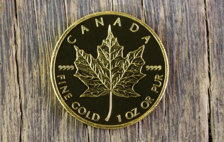 La Maple Leaf en or 